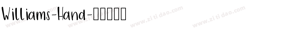 Williams-Hand字体转换