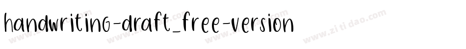 handwriting-draft_free-version字体转换