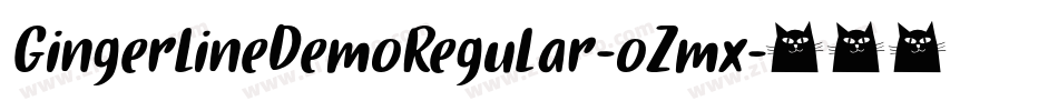 GingerlineDemoRegular-oZmx字体转换
