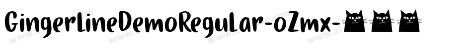 GingerlineDemoRegular-oZmx字体转换
