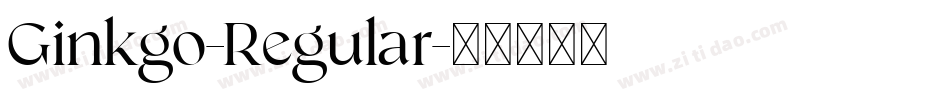 Ginkgo-Regular字体转换