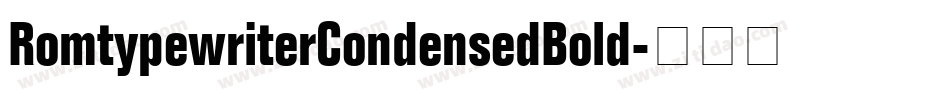 RomtypewriterCondensedBold字体转换