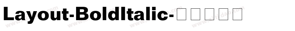 Layout-BoldItalic字体转换