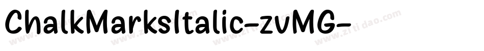ChalkMarksItalic-zvMG字体转换