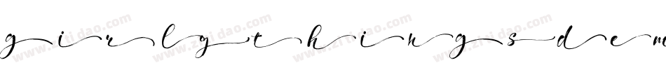 GirlyThingsDemoVersion-q1vd字体转换
