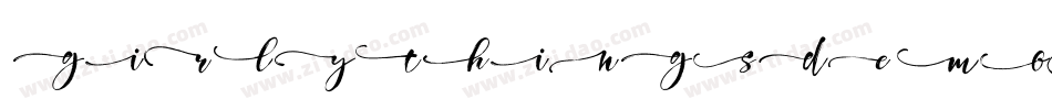 GirlyThingsDemoVersion-q1vd字体转换