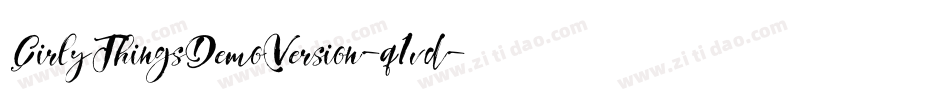 GirlyThingsDemoVersion-q1vd字体转换