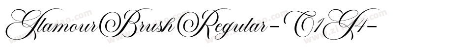 GlamourBrushRegular-O1G4字体转换
