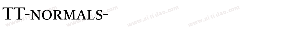 TT-normals字体转换
