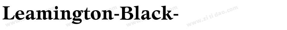 Leamington-Black字体转换