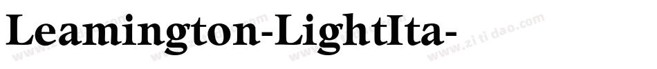 Leamington-LightIta字体转换