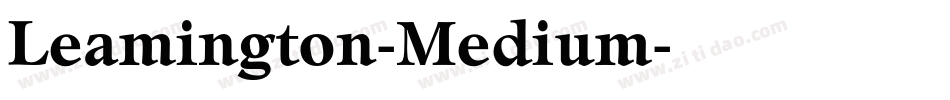 Leamington-Medium字体转换