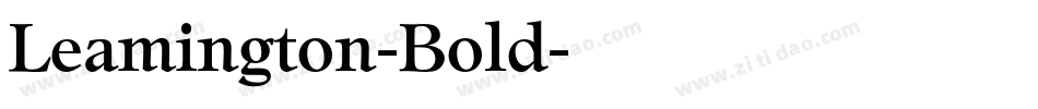 Leamington-Bold字体转换