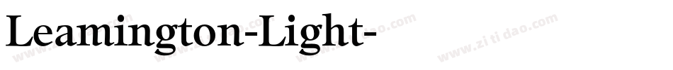Leamington-Light字体转换