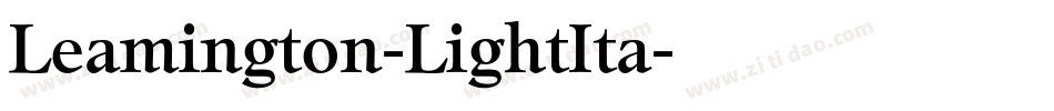 Leamington-LightIta字体转换