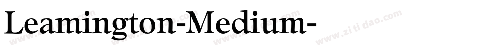 Leamington-Medium字体转换