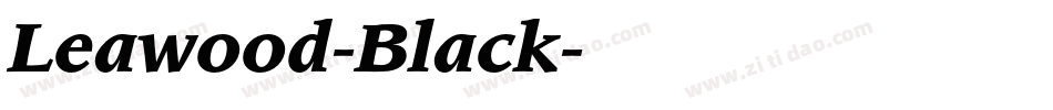Leawood-Black字体转换