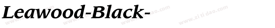 Leawood-Black字体转换