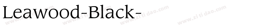 Leawood-Black字体转换
