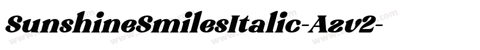SunshineSmilesItalic-Azv2字体转换 SunshineSmilesItalic-Azv2字体转换