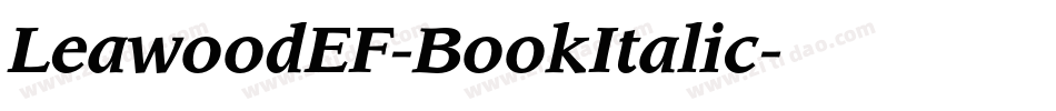 LeawoodEF-BookItalic字体转换