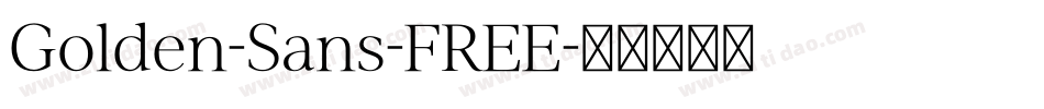 Golden-Sans-FREE字体转换