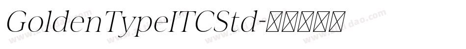 GoldenTypeITCStd字体转换