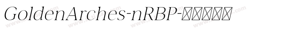 GoldenArches-nRBP字体转换