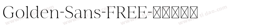 Golden-Sans-FREE字体转换