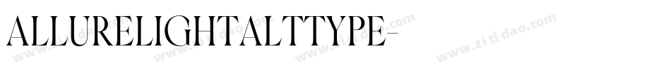 AllureLightAltType字体转换
