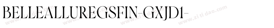 BelleAllureGsFin-gxjD1字体转换