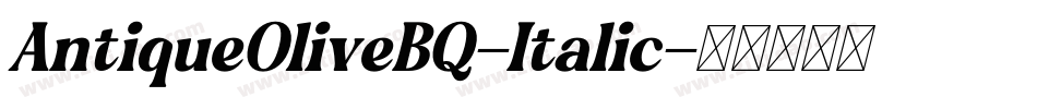 AntiqueOliveBQ-Italic字体转换