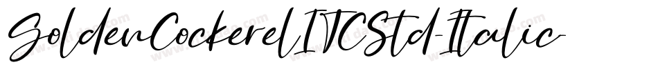 GoldenCockerelITCStd-Italic字体转换