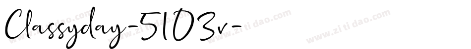 Classyday-51O3v字体转换