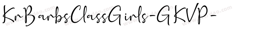 KrBarbsClassGirls-GKVP字体转换