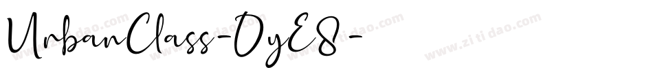 UrbanClass-OyE8字体转换