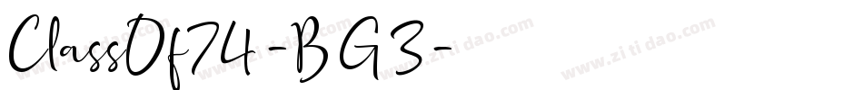 ClassOf74-BG3字体转换