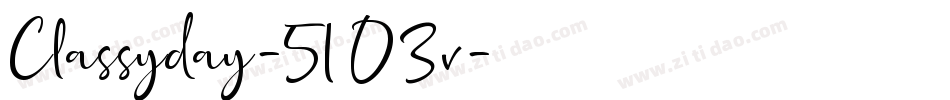 Classyday-51O3v字体转换