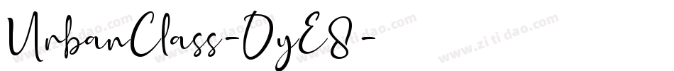 UrbanClass-OyE8字体转换