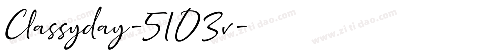 Classyday-51O3v字体转换