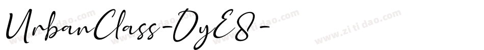 UrbanClass-OyE8字体转换