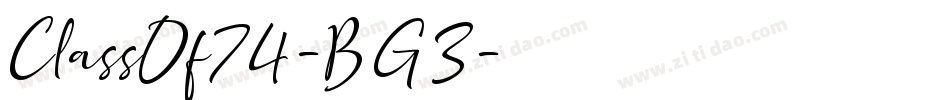 ClassOf74-BG3字体转换