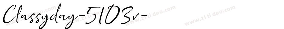 Classyday-51O3v字体转换