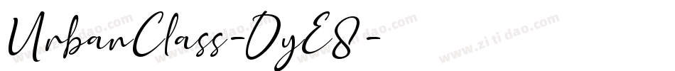 UrbanClass-OyE8字体转换