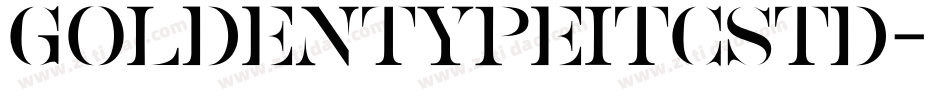 GoldenTypeITCStd字体转换