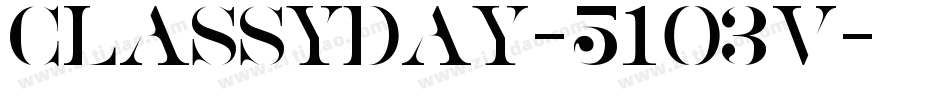 Classyday-51O3v字体转换