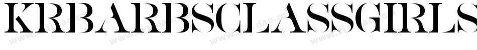 KrBarbsClassGirls-GKVP字体转换