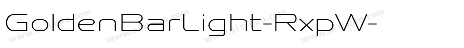 GoldenBarLight-RxpW字体转换