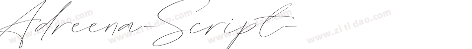 Adreena-Script字体转换