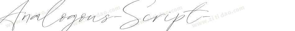Analogous-Script字体转换